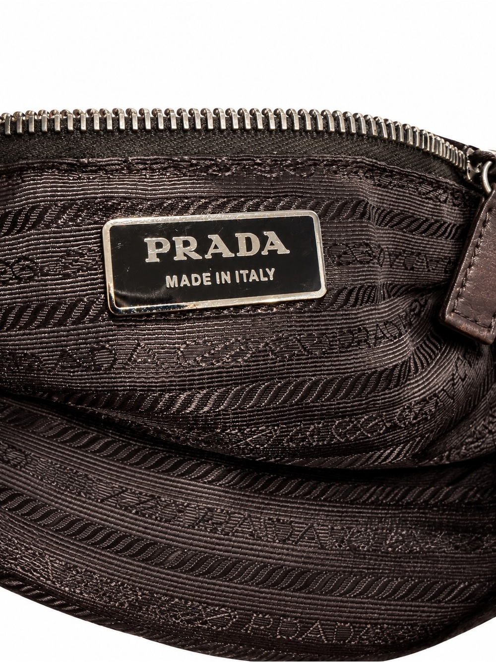 Prada Brown Leather & Olive Nylon Satchel with Shoulder Strap - Picture 2 of 5